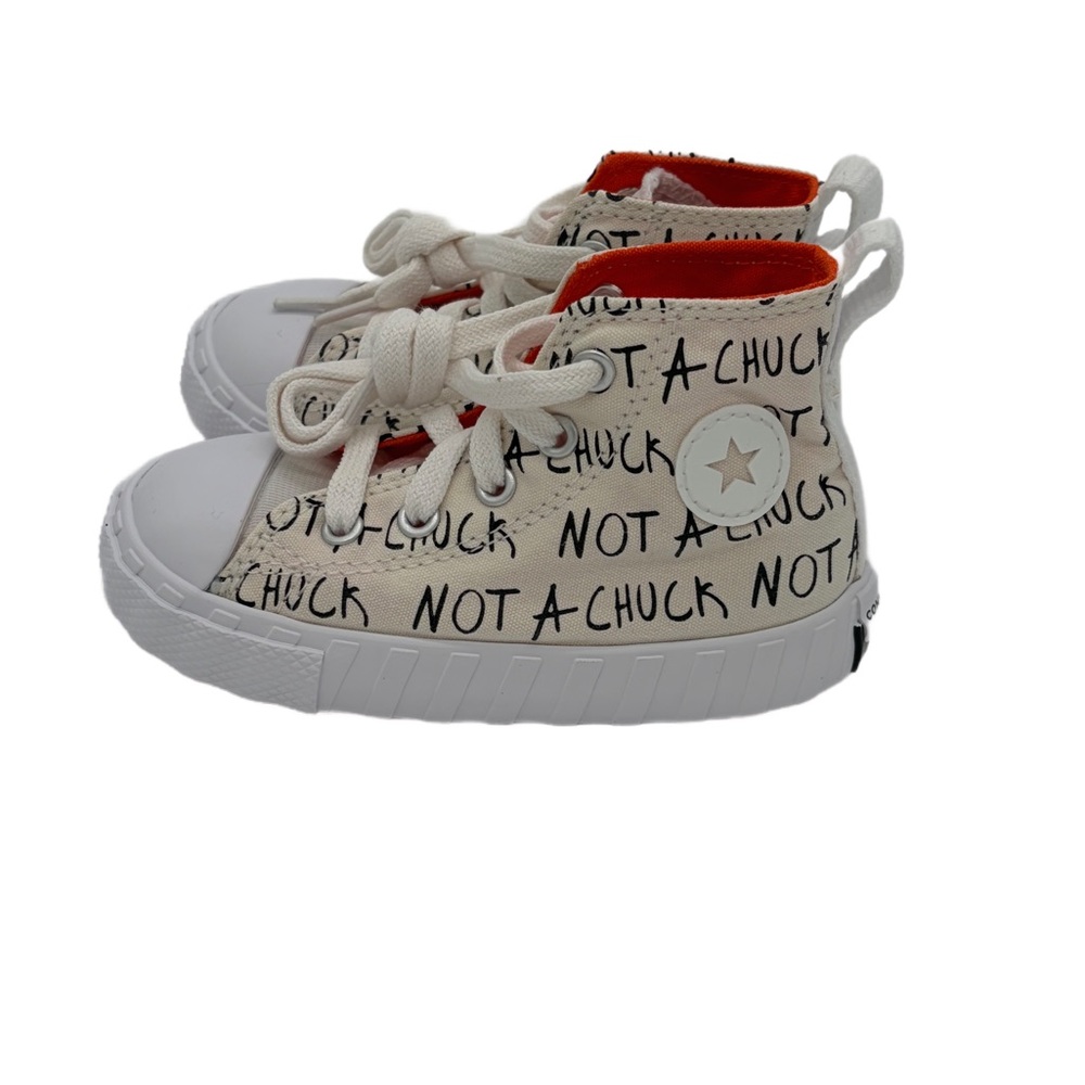 ✏️CHUCK CONVERSE- All Star High-Top Sneakers - ‘Not a Chuck’ print- Unisex 7C